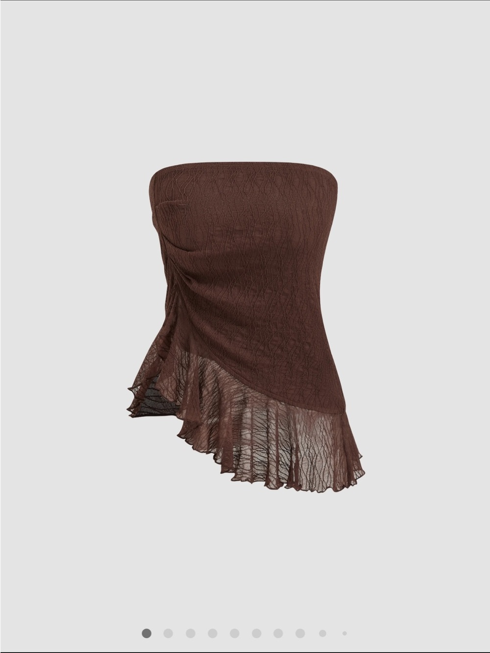 Cider Ruffle Bandeau Top